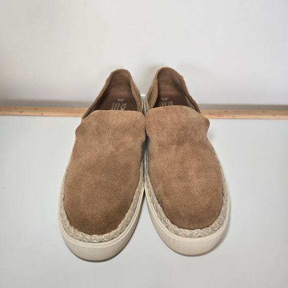 TOMS Sunset Toffee Suede Women's‎ Tan Slip-On Espadrille Sneakers Size 8 - Picture 2 of 11